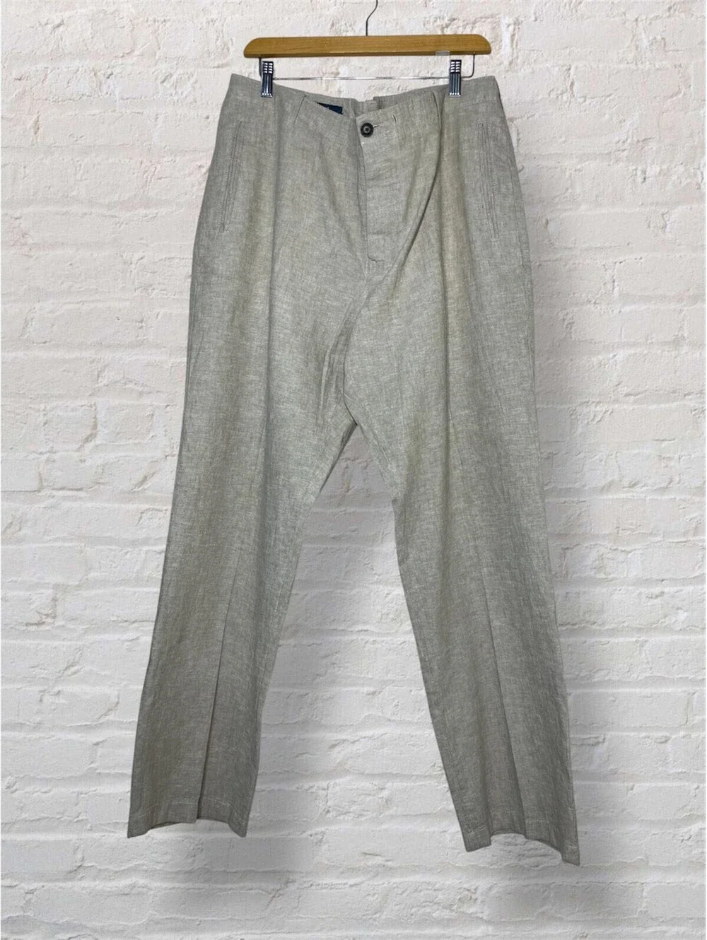 Linen Cotton Blend Trousers Coastal Old Money Summer 38